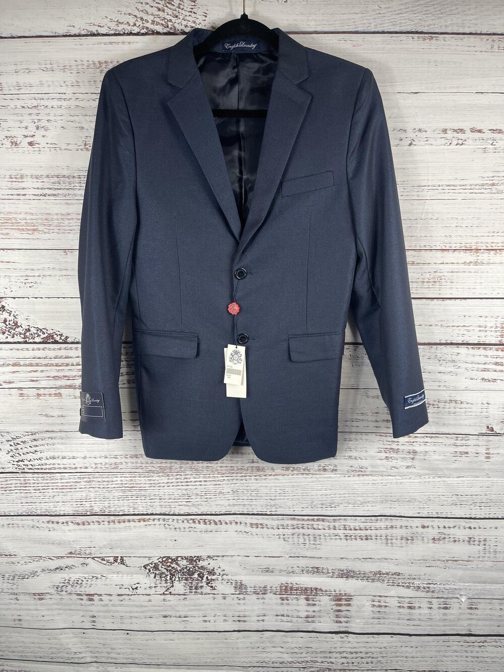 English Laundry Blazer Boys 16 Two Button Suit Jacket Classic Polyester Pockets